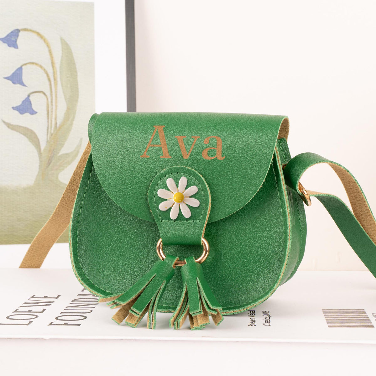 Personalized Kid Flower Crossbody Bag