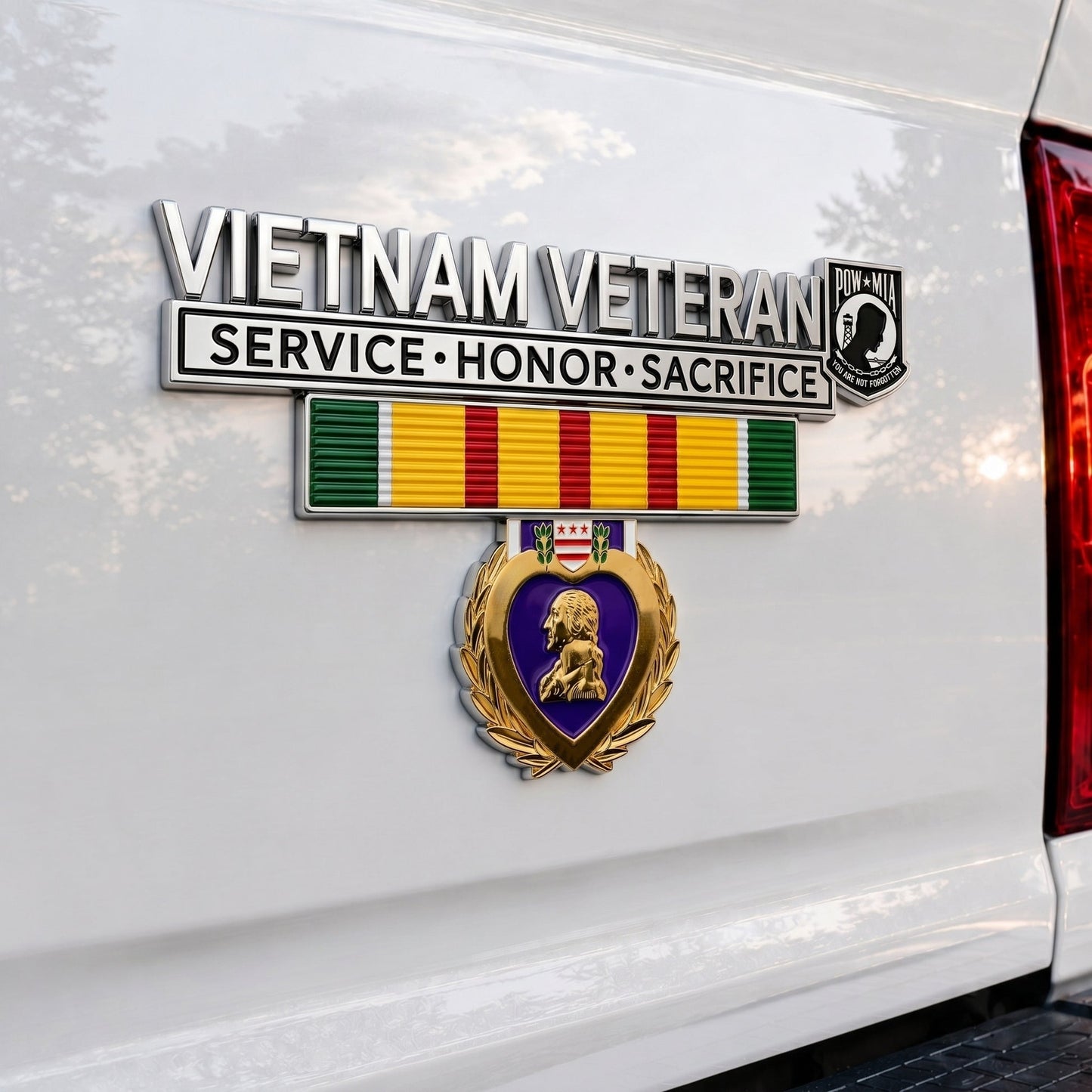 ποΈ- Vietnam Veteran Tribute Car Emblem Metal Badge