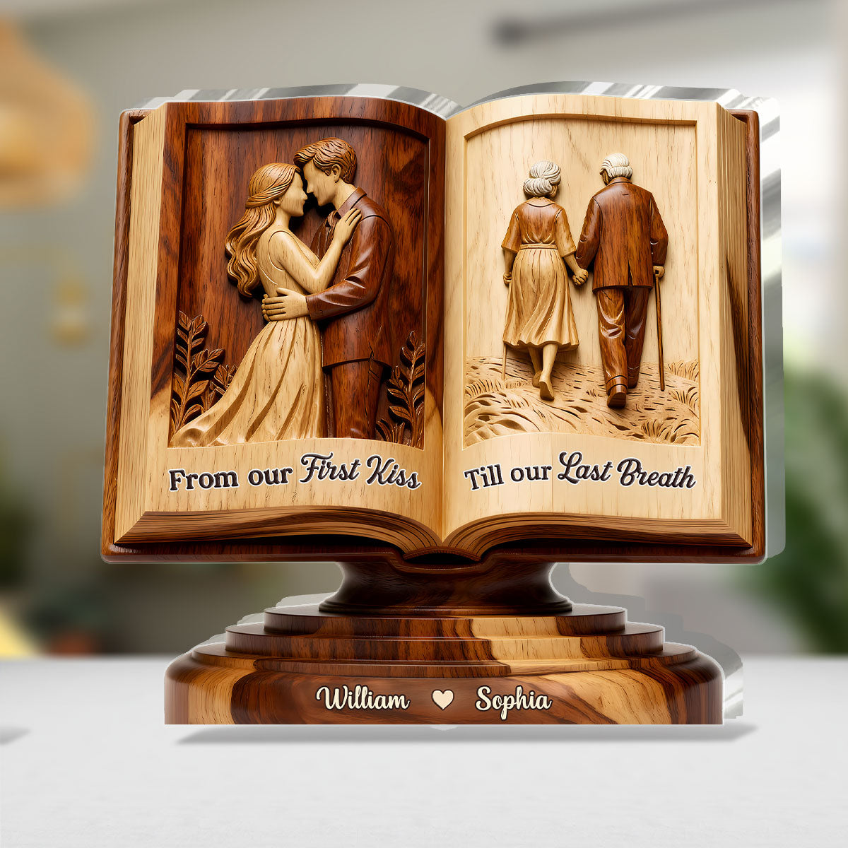 Eternal Pages Our Story - Personalized Custom Shaped Acrylic Plaque