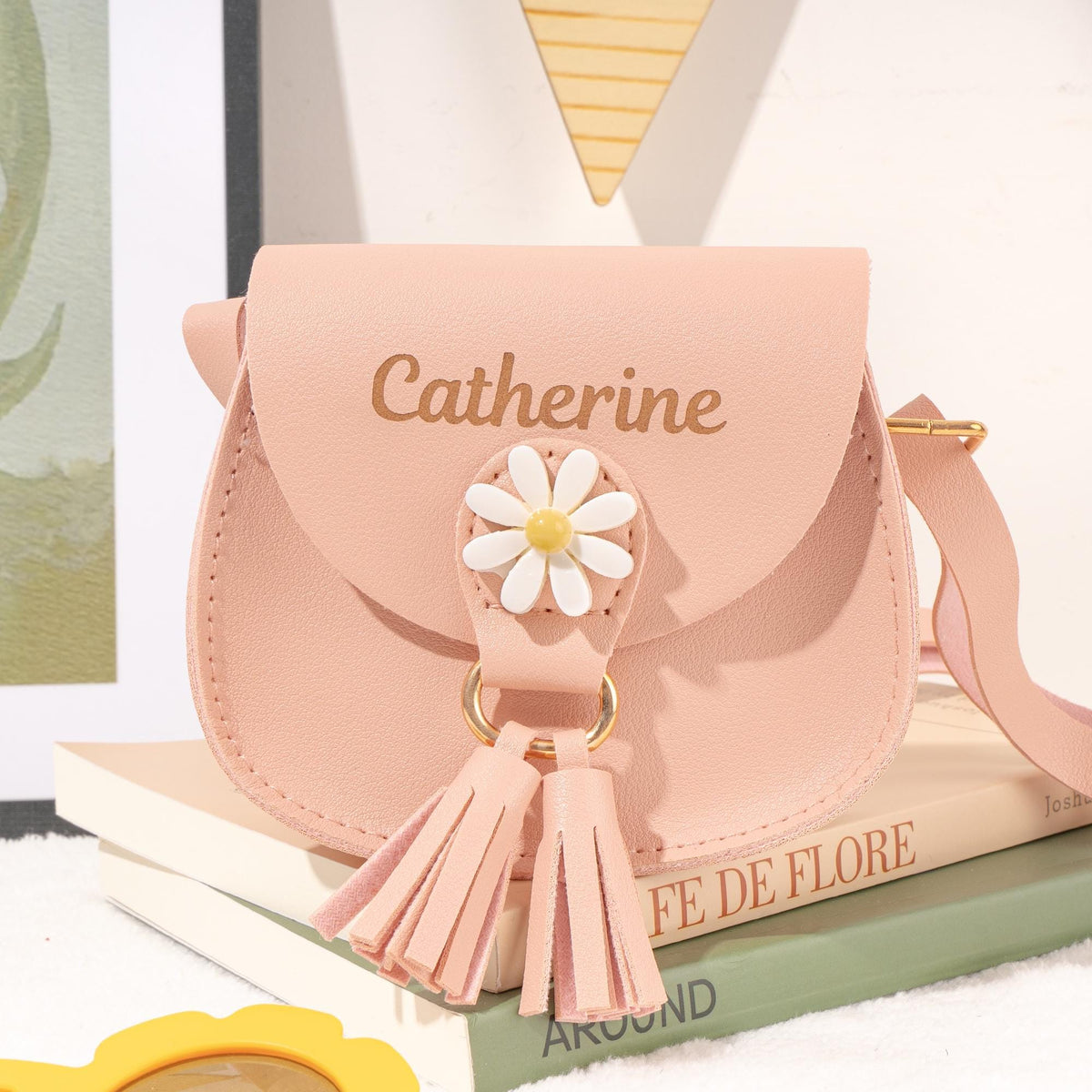 Personalized Kid Flower Crossbody Bag