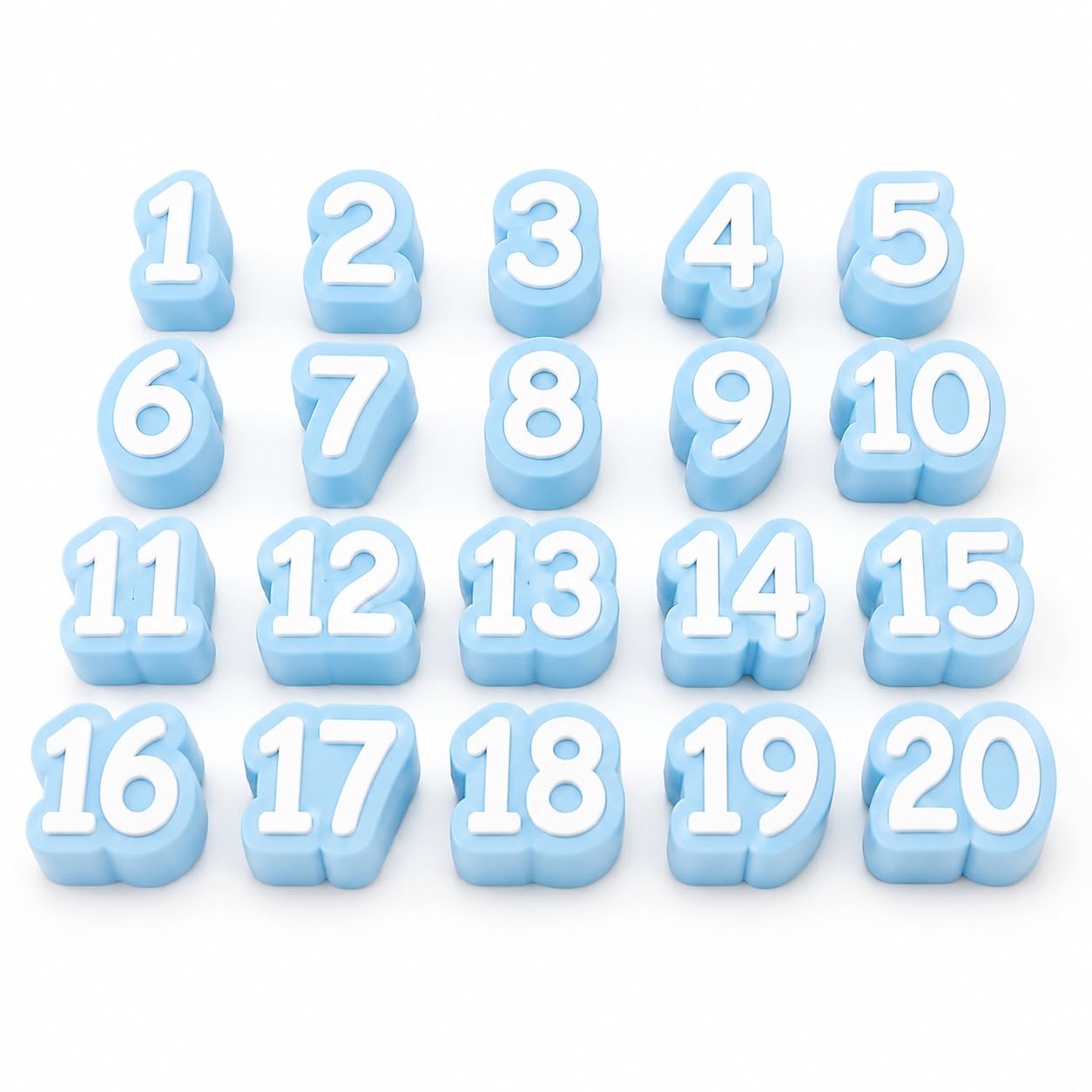 20 Pcs Number Pencil Toppers 1-20, Reusable Classroom Pencil Labels for Teachers, Pencil Tracking Markers for Student Number System, School Supply Station and Classroom Organization