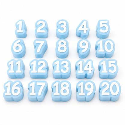 20 Pcs Number Pencil Toppers 1-20, Reusable Classroom Pencil Labels for Teachers, Pencil Tracking Markers for Student Number System, School Supply Station and Classroom Organization