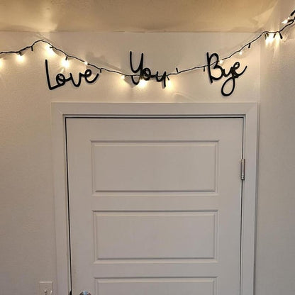 "Love you Bye" ✨Wooden Wall Hanging Sign Decoration - No Wall Damage