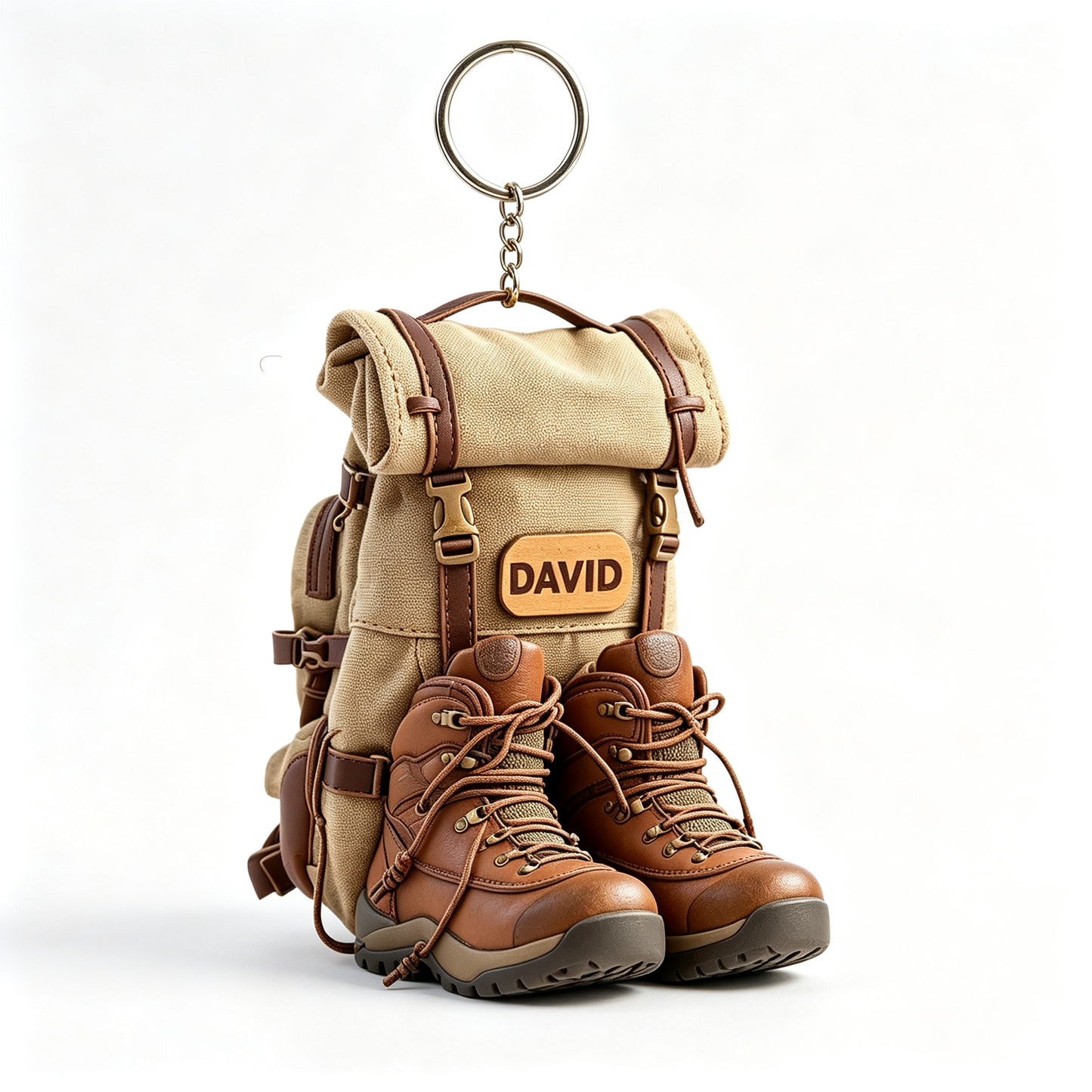 Personalized Hiking Keychain, Hiking Lovers Christmas Ornament