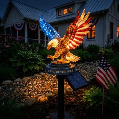 2026 Solar Eagle Garden Light – A Glowing Tribute to American Freedom