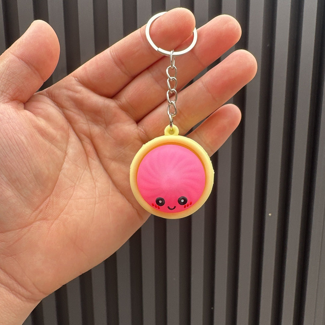Light-Up Dumpling Keychain - Wear-Resistant Stress Relief Toy for Daily Use, Party, Festivals, School Prizes & Gifting