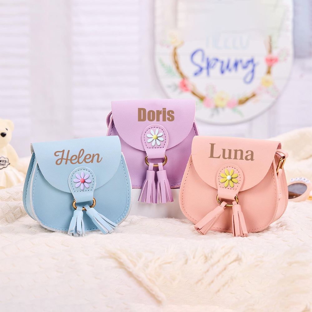 Personalized Kid Flower Crossbody Bag