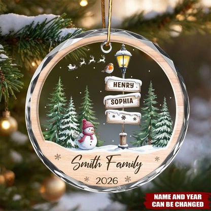 Home In Our Hearts - Personalized Circle Glass Ornament