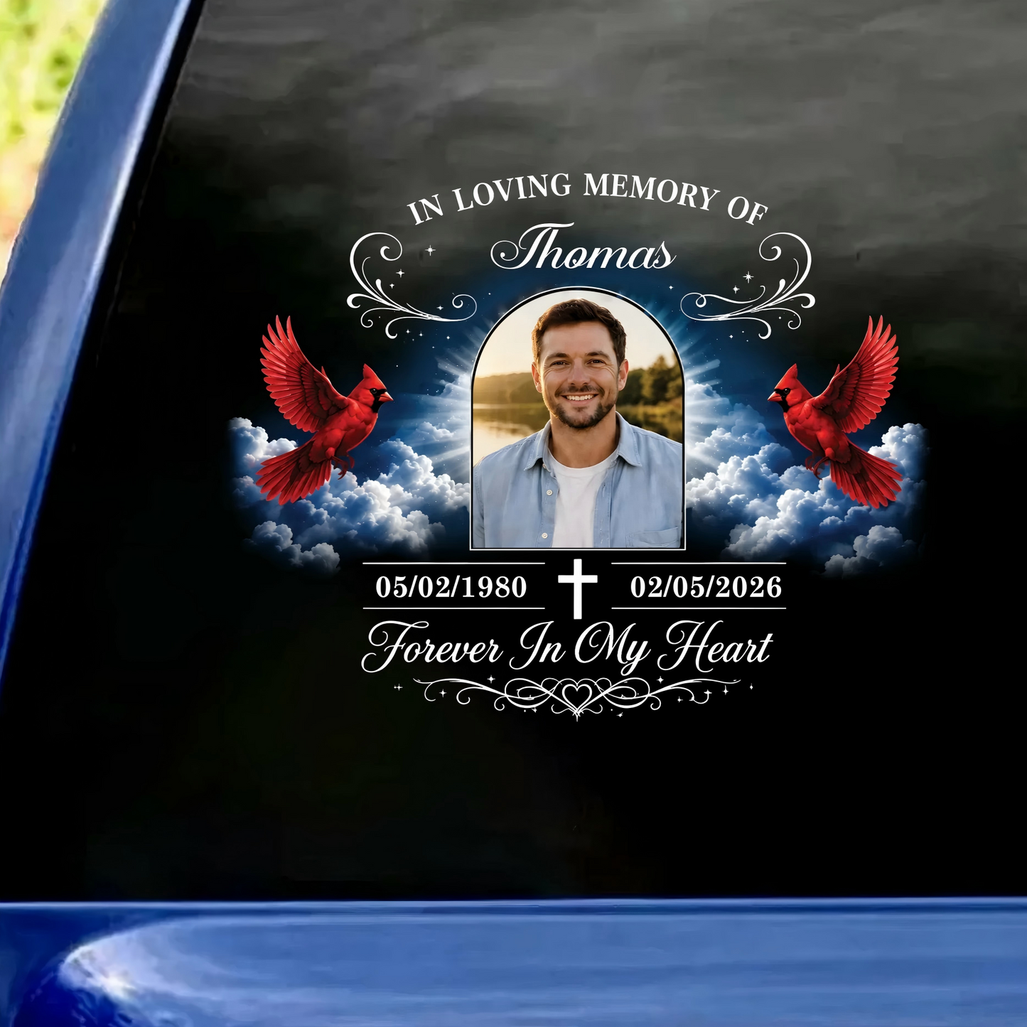 Personalized In Loving Memory Car Window Decal Sticker