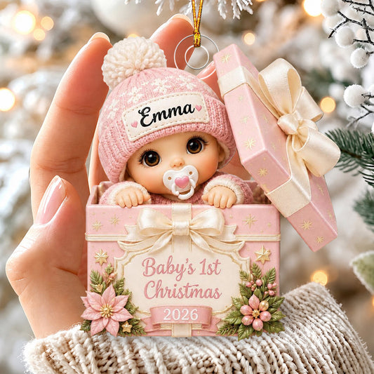 Baby Inside Gift Box-Personalized Ornament For Newborn (BUY 2 10% OFF)