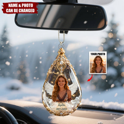 Custom Photo Car Ornament - Personalized Christmas Memorial Sympathy Gifts