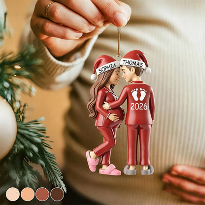 Personalised Bump's First Christmas Ornament, Pregnancy Ornament