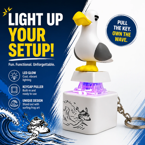 Button Keychain-Real Sound & LED Light, Funny Interactive Gift for Friends & Family