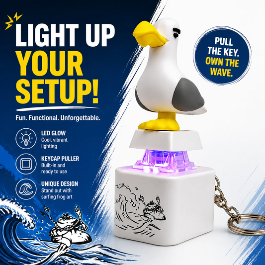 Button Keychain-Real Sound & LED Light, Funny Interactive Gift for Friends & Family