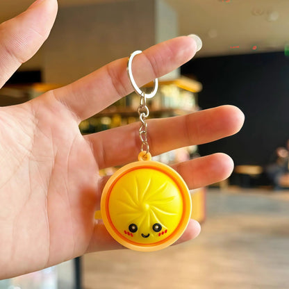 Light-Up Dumpling Keychain - Wear-Resistant Stress Relief Toy for Daily Use, Party, Festivals, School Prizes & Gifting