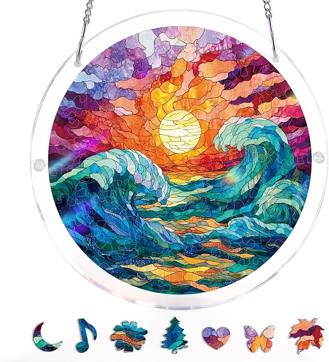 Acrylic Jigsaw Puzzle Suncatcher - Holy Light of Jesus Light💖