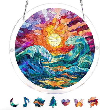 Acrylic Jigsaw Puzzle Suncatcher - Holy Light of Jesus Light💖