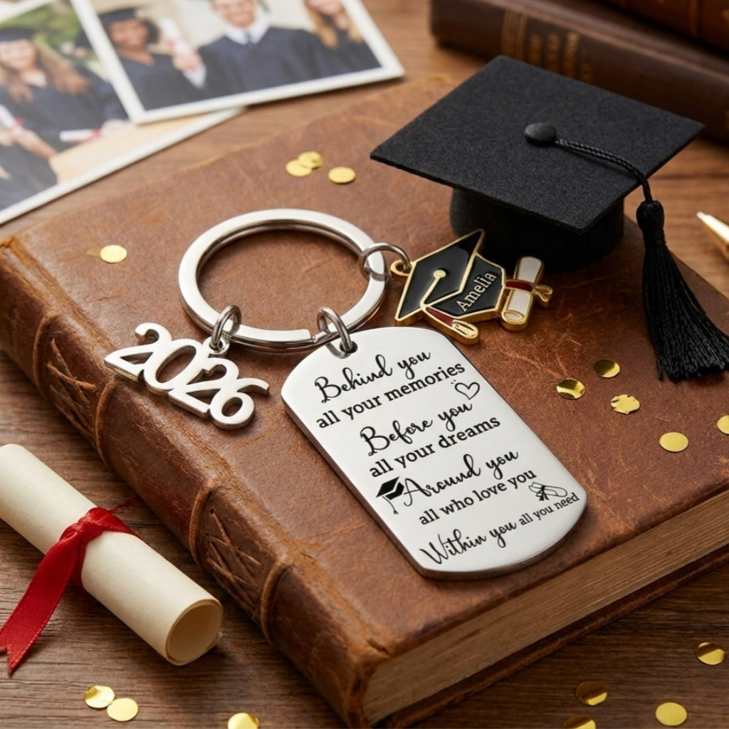 Graduation Gift -Family Personalized Custom Graduation Keychain