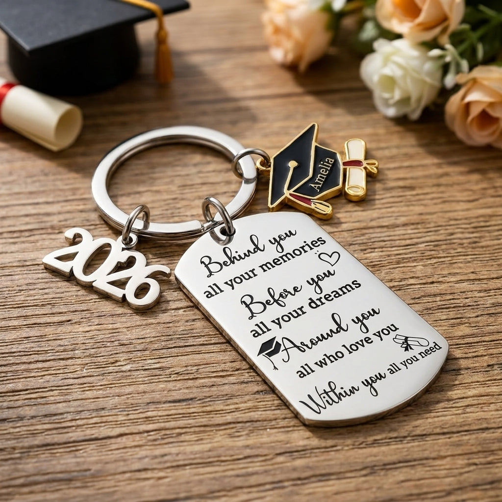 Graduation Gift -Family Personalized Custom Graduation Keychain