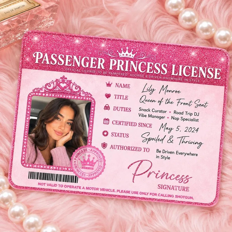 Personalized Passenger Princess Card– Forever Valid VIP Card