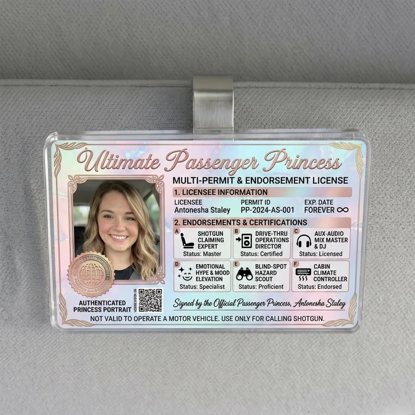 Personalized Passenger Princess Card– Forever Valid VIP Card