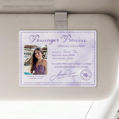 Personalized Passenger Princess Card– Forever Valid VIP Card