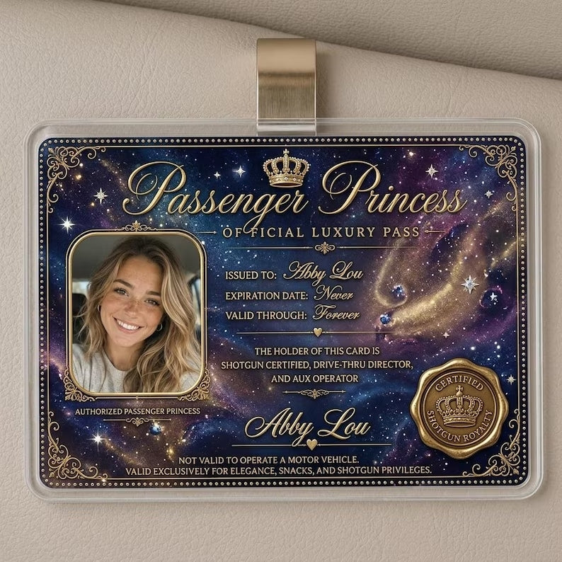 Personalized Passenger Princess Card– Forever Valid VIP Card