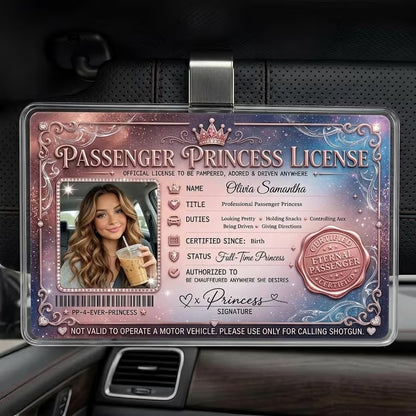 Personalized Passenger Princess Card– Forever Valid VIP Card