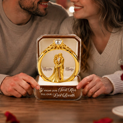 From Our First Kiss Till Our Last Breath - Personalized Custom Shape Acrylic Plaque - Romantic Keepsake Gift For Husband And Wife