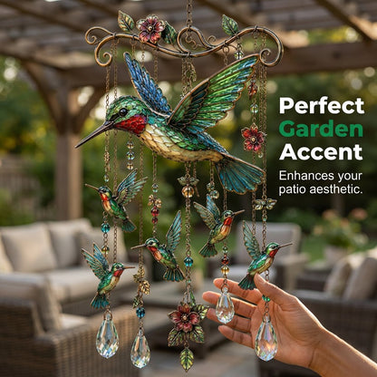 🕊️🎐Graceful Hummingbird Wind Chime| 🌬️ Whispering Wind & Shining Light