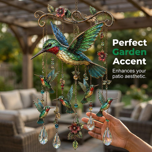 🕊️🎐Graceful Hummingbird Wind Chime| 🌬️ Whispering Wind & Shining Light