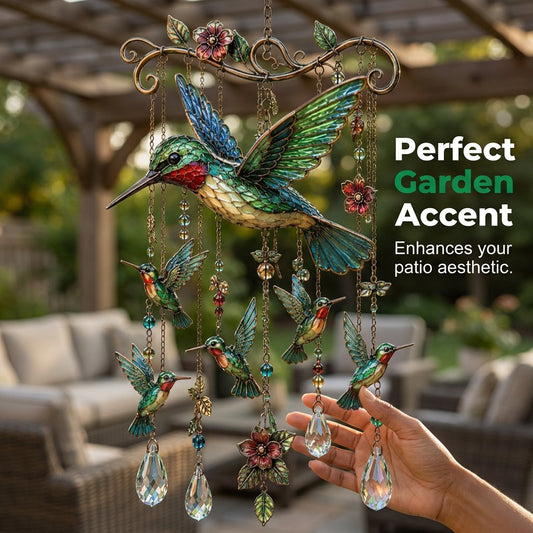🕊️🎐Graceful Hummingbird Wind Chime| 🌬️ Whispering Wind & Shining Light