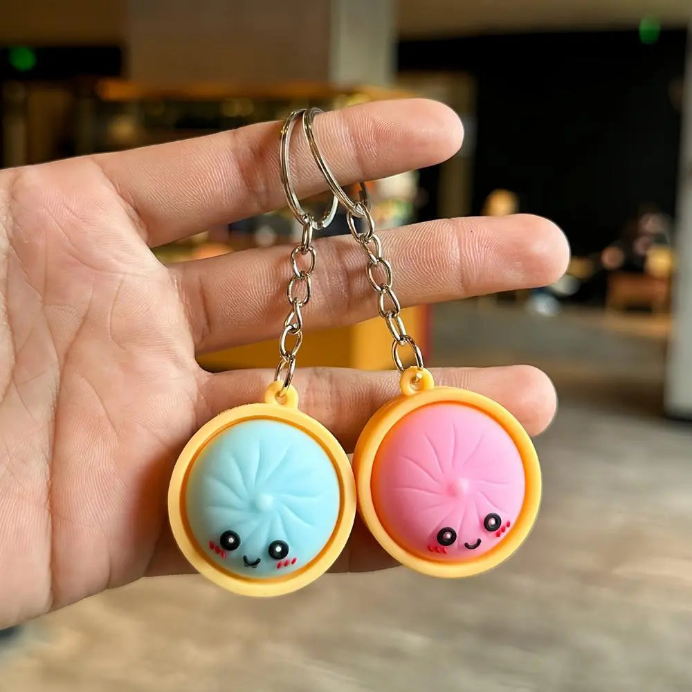Light-Up Dumpling Keychain - Wear-Resistant Stress Relief Toy for Daily Use, Party, Festivals, School Prizes & Gifting