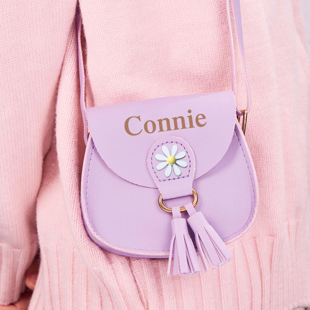Personalized Kid Flower Crossbody Bag