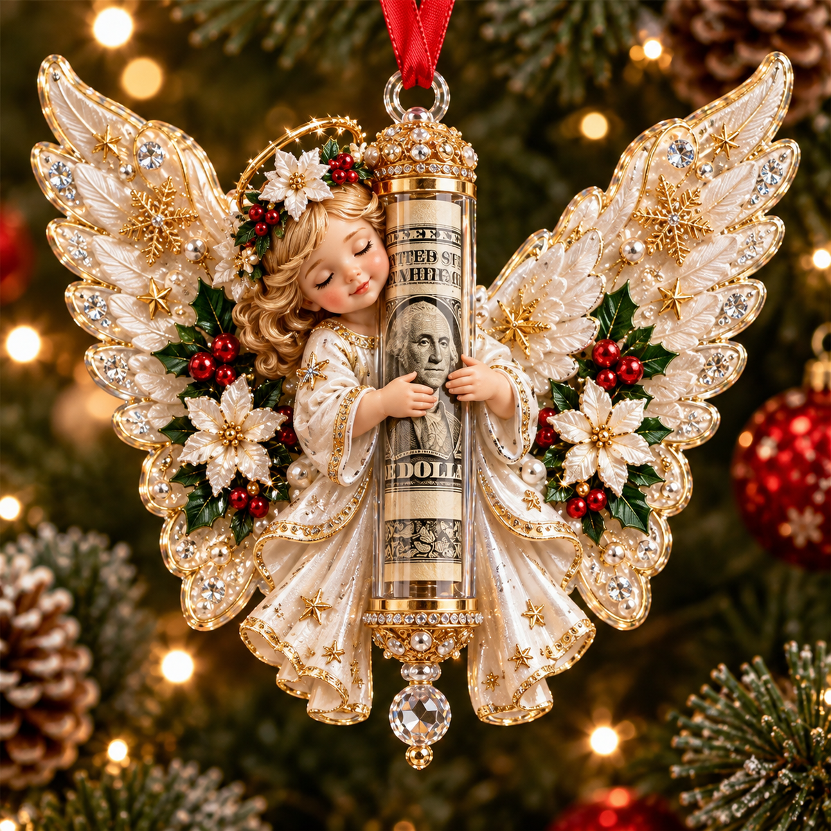 Christmas Money Surprise Ornament, Fun Christmas Tree Gift for Kids & Family