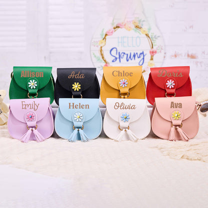 Personalized Kid Flower Crossbody Bag