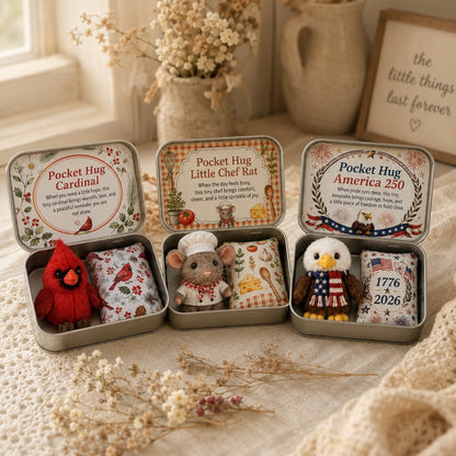 Pocket Hug Plush Keepsake Tin – Mini Comfort Gift (BUY 2 10% OFF)