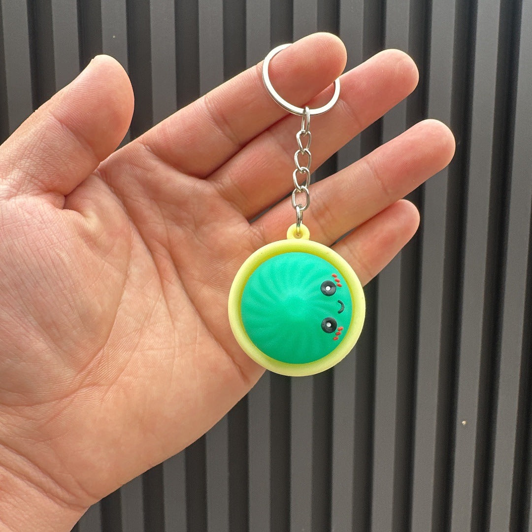 Light-Up Dumpling Keychain - Wear-Resistant Stress Relief Toy for Daily Use, Party, Festivals, School Prizes & Gifting