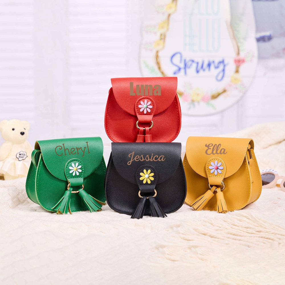Personalized Kid Flower Crossbody Bag