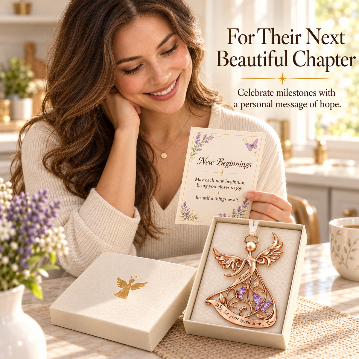 Personalized Guardian Angel Keepsake Ornament with Premium Gift Box & Card 👼✨