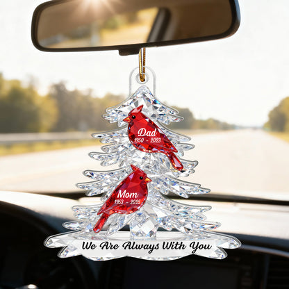 Cardinals Memorial - Personalized Acrylic Ornament - Remembrance Gift, Sympathy Gift For Whole Family, Extended Family