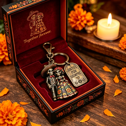 💀 Day of the Dead Skull Keychain Collection