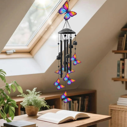 🔥Last Day 60% OFF🔥-🐦Vintage Colorful Hummingbird Wind Chime with Metal Tubes and Bells
