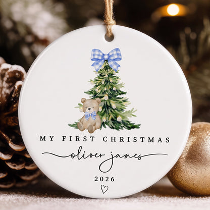 Personalized Baby First Xmas Ornament with Baby Name