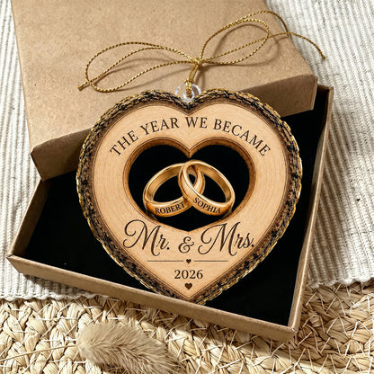 Personalized First Christmas As Mr & Mrs Acrylic Ornament