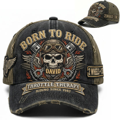 Vintage Rider Skull Classic Cap - Personalized Gifts