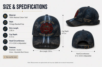 🔥Never Forget 343 Memorial Cap 🧢(Breathable & Lightweight Comfort & Unisex Fit)