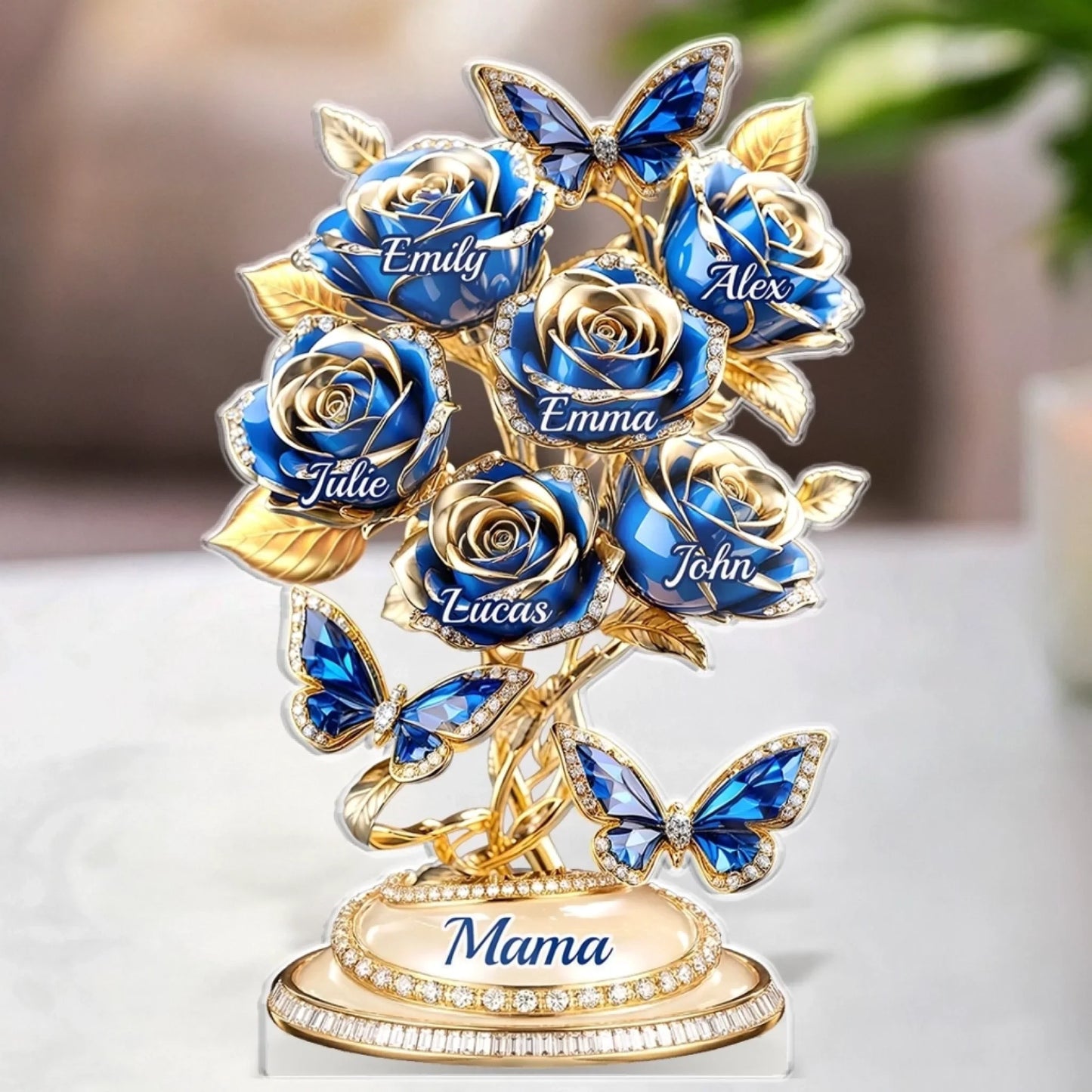 Custom Acrylic Plaque - Personalized Gifts For Mom, Grandma - Love Rooted In Motherhood