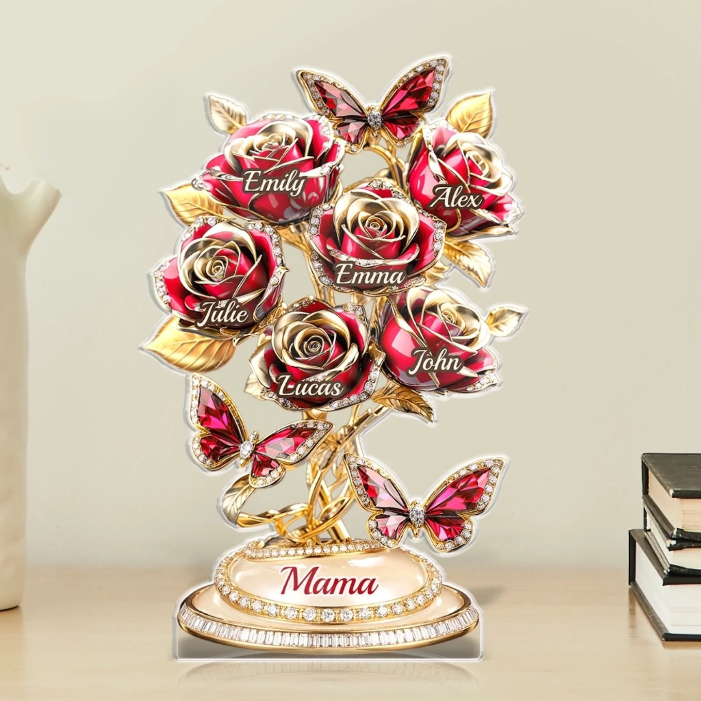 Custom Acrylic Plaque - Personalized Gifts For Mom, Grandma - Love Rooted In Motherhood