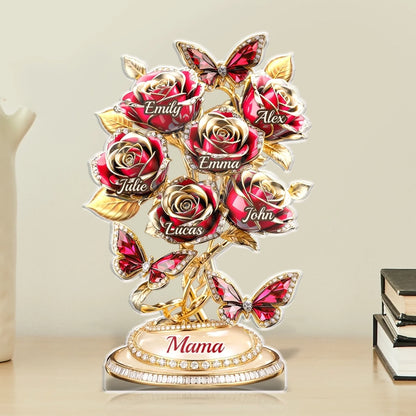 Custom Acrylic Plaque - Personalized Gifts For Mom, Grandma - Love Rooted In Motherhood